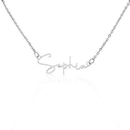 Non-Message Card Signature Style Custome Name Necklace