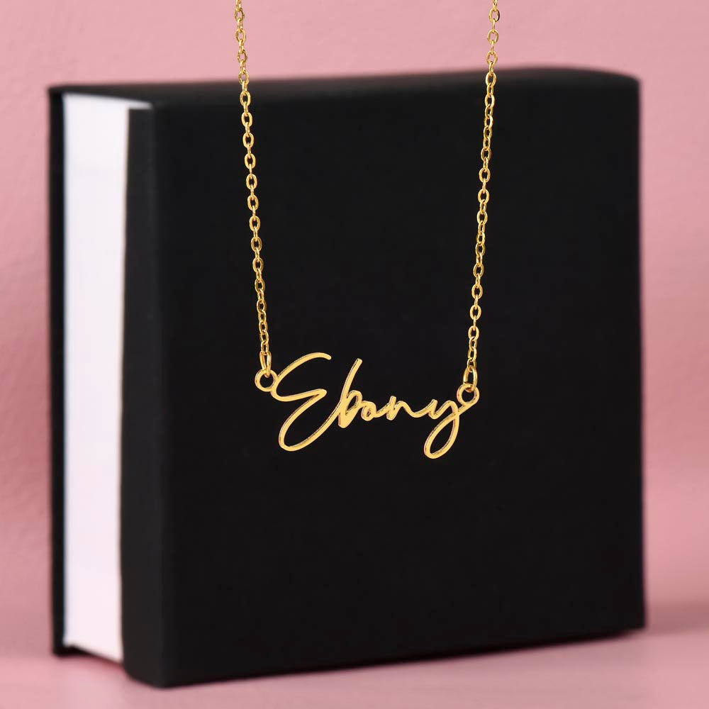 Non-Message Card Signature Style Custome Name Necklace